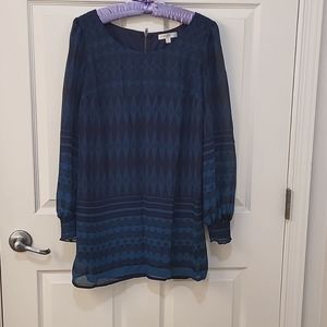 Beautiful short dress "Love Fire" teal blue size small